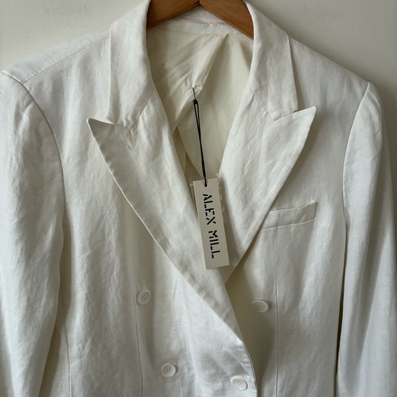 NWT Alex Mill Double Breasted Linen Blazer Size M